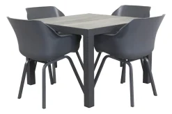 Sophie Element/Kings 4-persoons 100x100 cm. dining tuinset - Antraciet