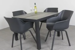 Sophie Element/Kings 4-persoons 100x100 cm. dining tuinset - Antraciet