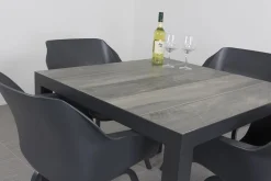 Sophie Element/Kings 4-persoons 100x100 cm. dining tuinset - Antraciet
