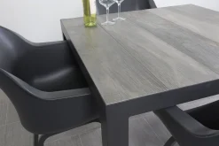 Sophie Element/Kings 4-persoons 100x100 cm. dining tuinset - Antraciet