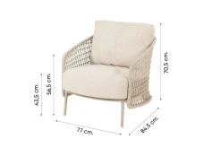 4SO Puccini/Canto loungestoelen set - Latte