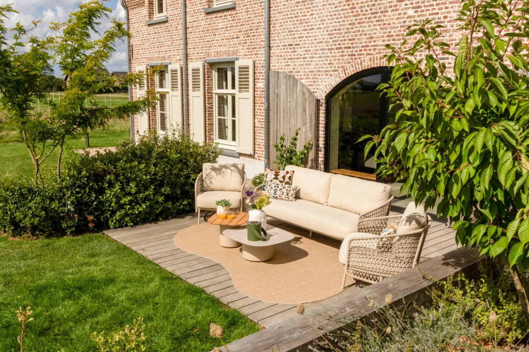 4SO Puccini/Demi stoel-bank loungeset (5-delig) - Latte