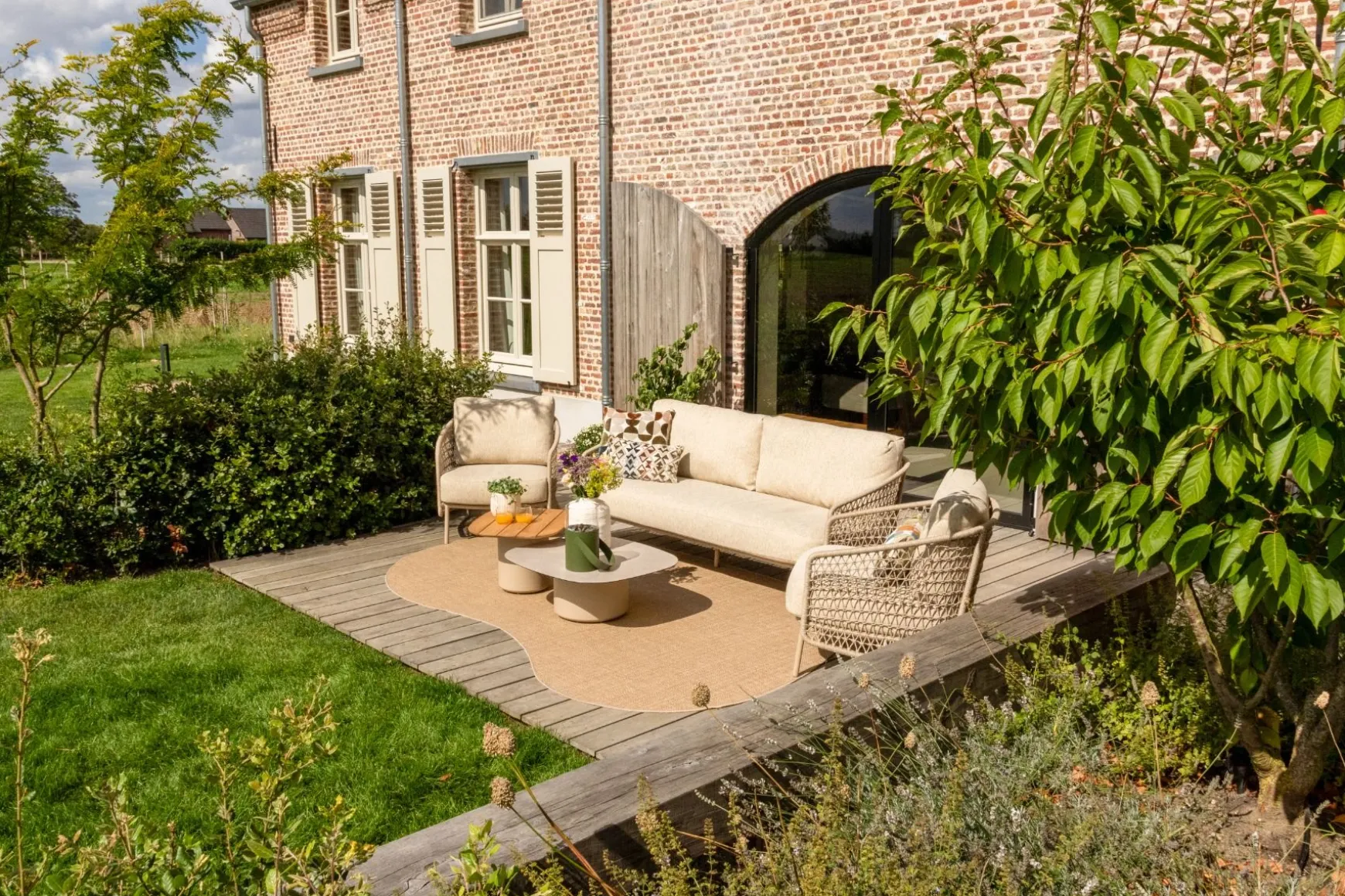 4SO Puccini/Demi stoel-bank loungeset (5-delig) - Latte
