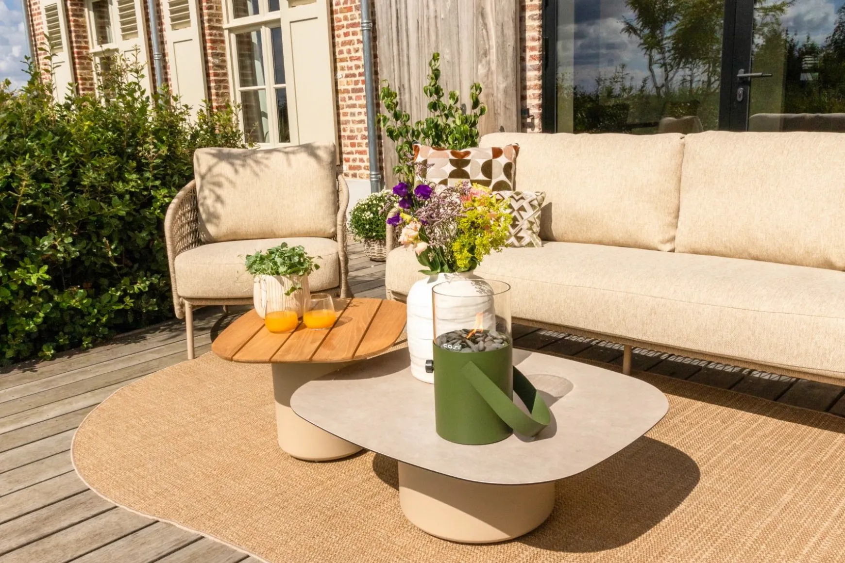 4SO Puccini/Demi stoel-bank loungeset (5-delig) - Latte