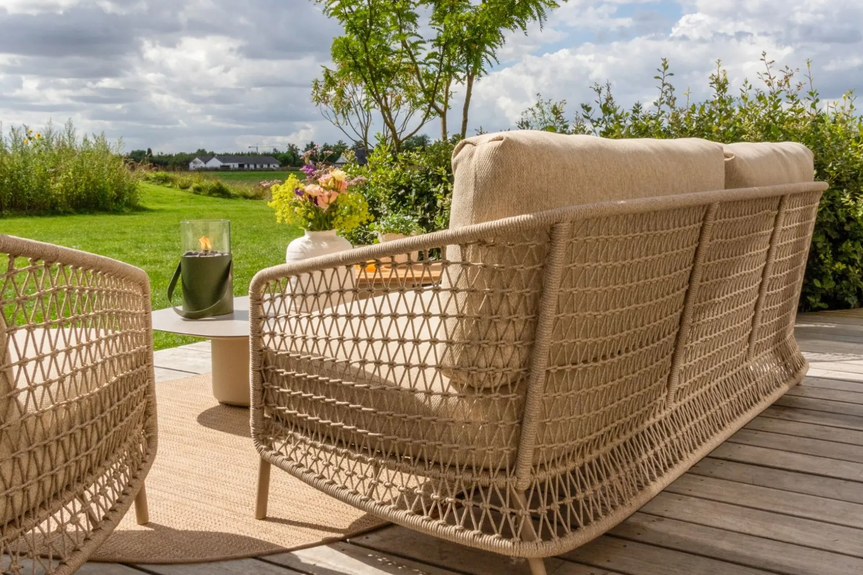 4SO Puccini/Demi stoel-bank loungeset (5-delig) - Latte