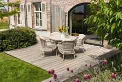 4SO Puccini/Dublin ronde tuinset 120 cm. (5-delig) - Latte
