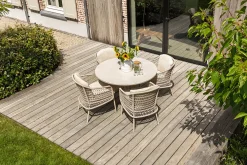 4SO Puccini/Dublin ronde tuinset 120 cm. (5-delig) - Latte
