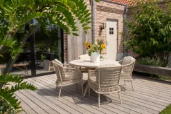 4SO Puccini/Dublin ronde tuinset 120 cm. (5-delig) - Latte