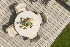 4SO Puccini/Dublin ronde tuinset 120 cm. (5-delig) - Latte