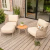 4SO Puccini/Mindo loungestoelen set - Latte