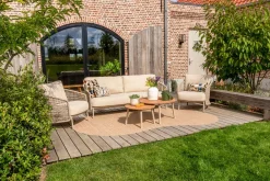 4SO Puccini/Mindo stoel-bank loungeset (5-delig) - Latte