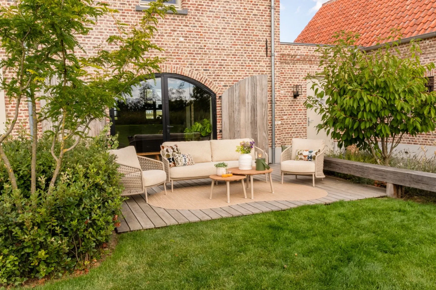 4SO Puccini/Mindo stoel-bank loungeset (5-delig) - Latte