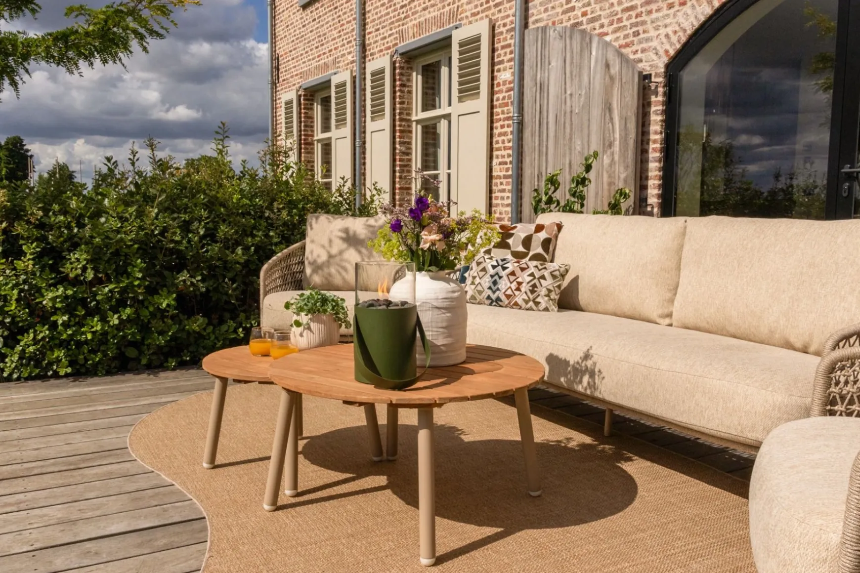 4SO Puccini/Mindo stoel-bank loungeset (5-delig) - Latte