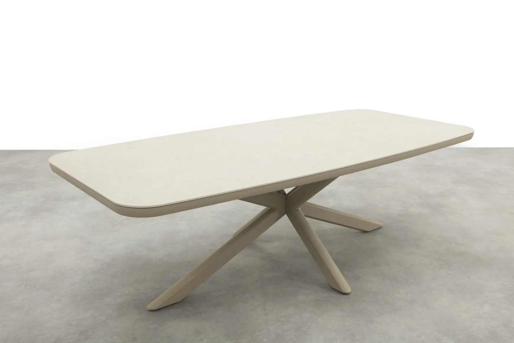 Soreno Deens ovale tuintafel 240x110 cm. - Latte