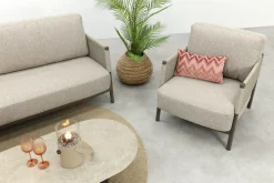 4SO Savanne/Boaz stoel-bank loungeset met ovale loungetafel - Terre