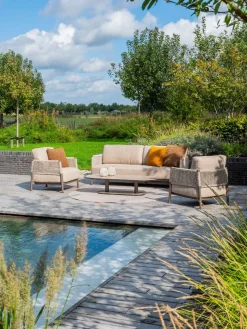 4SO Savanne/Boaz stoel-bank loungeset met ovale loungetafel - Terre