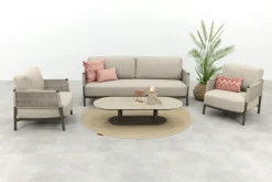 4SO Savanne/Boaz stoel-bank loungeset met ovale loungetafel - Terre
