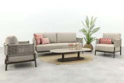 4SO Savanne/Boaz stoel-bank loungeset met ovale loungetafel - Terre