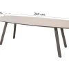 4SO Savanne/Manolo 6-persoons Deens ovale tuinset 240x103 cm. - Terre