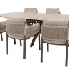4SO Savanne/Prado 6-persoons Deens ovale tuinset 240x105 cm. - Terre