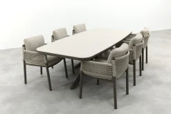 4SO Savanne/Soreno deens ovale tuinset voor 6 personen 240x110 cm. - Terre