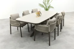 4SO Savanne/Soreno deens ovale tuinset voor 6 personen 240x110 cm. - Terre