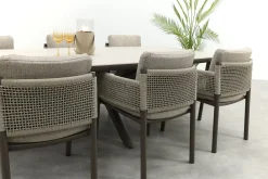 4SO Savanne/Soreno deens ovale tuinset voor 6 personen 240x110 cm. - Terre