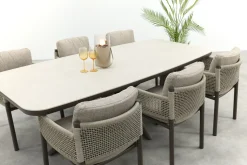4SO Savanne/Soreno deens ovale tuinset voor 6 personen 240x110 cm. - Terre