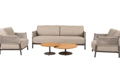4SO Savanne/Volta stoel-bank loungeset - Terre/Teak