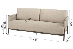 4SO Savanne 3-zits loungebank - Terre