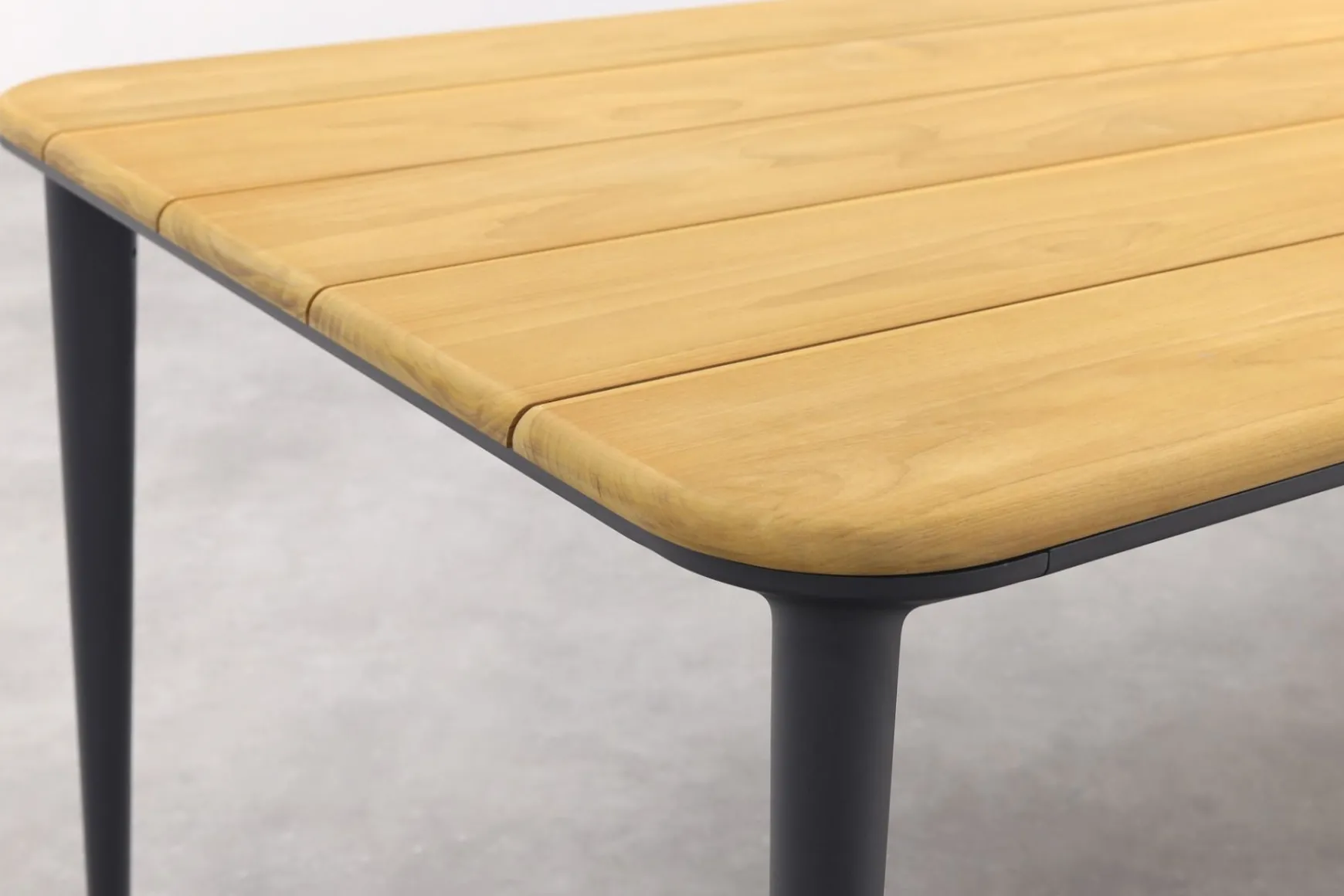 Stripe/Alaska tuinset - teak/aluminium - antraciet-270x100 cm.