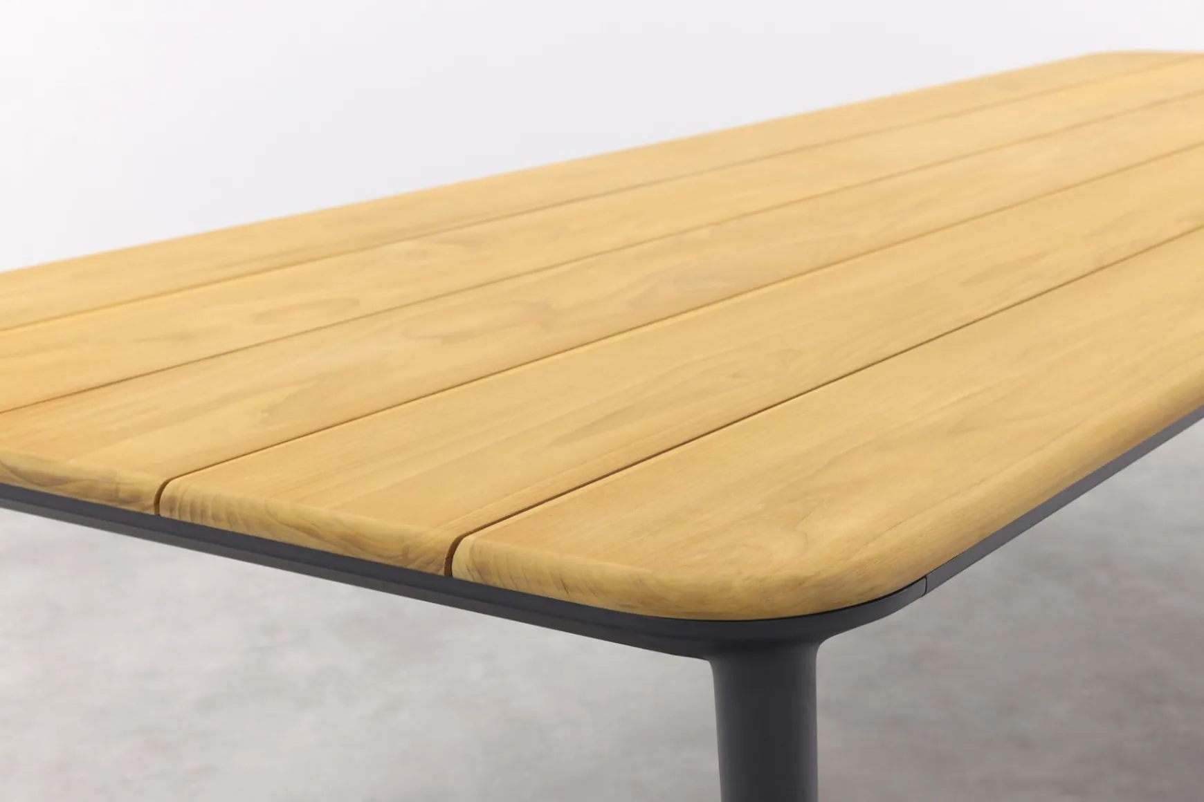 Stripe/Alaska tuinset - teak/aluminium - antraciet-270x100 cm.