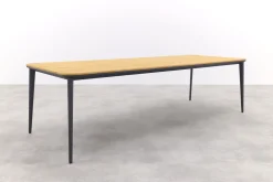 Stripe/Alaska tuinset - teak/aluminium - antraciet-270x100 cm.
