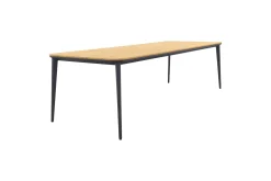 Stripe/Alaska tuinset - teak/aluminium - antraciet-270x100 cm.
