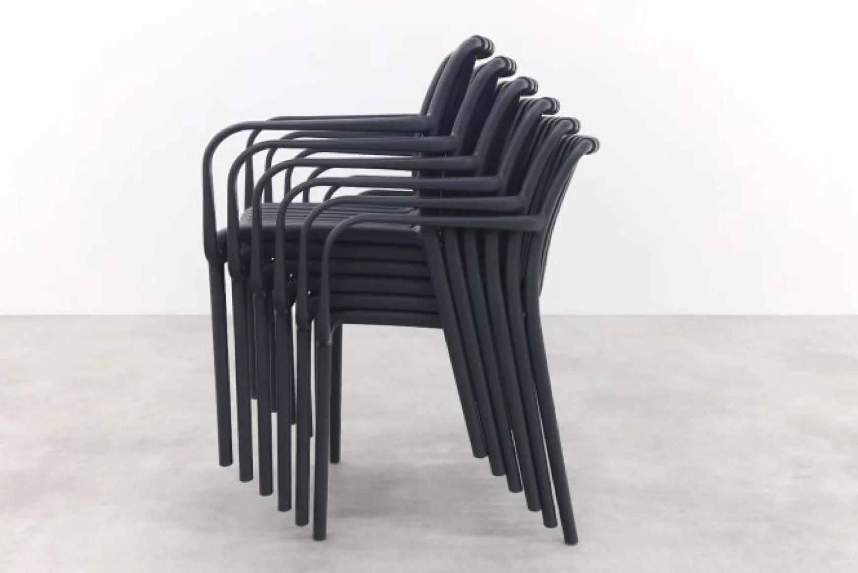 Stripe/Alaska tuinset - teak/aluminium - antraciet-270x100 cm.