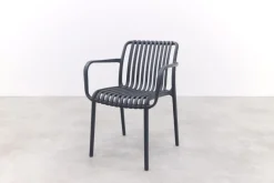 Stripe/Alaska tuinset - teak/aluminium - antraciet-270x100 cm.