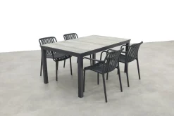 Stripe/Hartman Comino stapelbare tuinset (5-delig) - 163x105 cm.