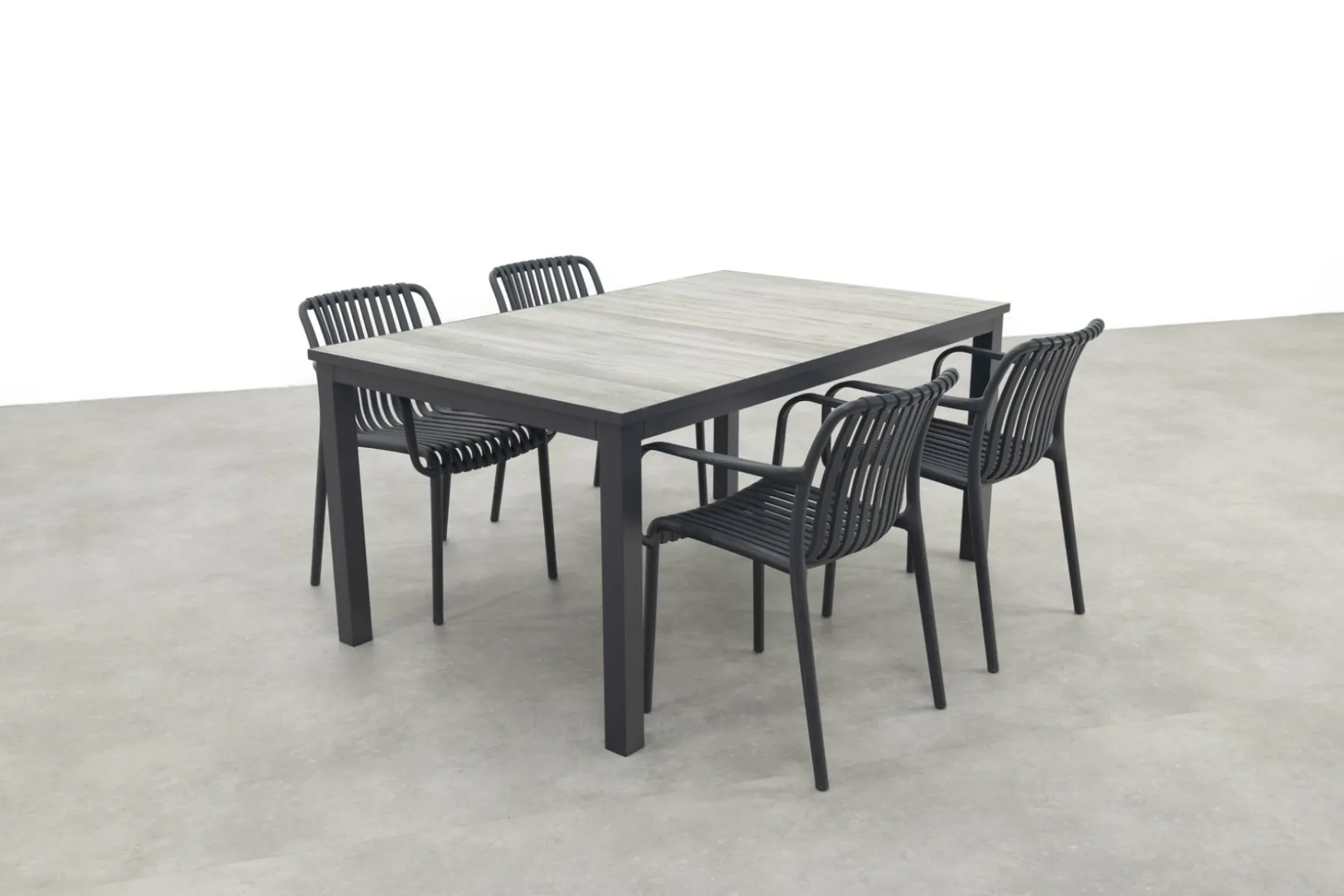 Stripe/Hartman Comino stapelbare tuinset (5-delig) - 163x105 cm.
