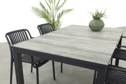 Stripe/Hartman Comino stapelbare tuinset (5-delig) - 163x105 cm.