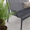 Stripe loungebank 2-zits - antraciet