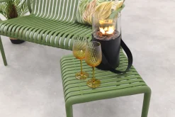 Stripe loungebank 2-zits - mosgroen