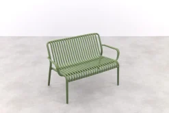 Stripe loungebank 2-zits - mosgroen