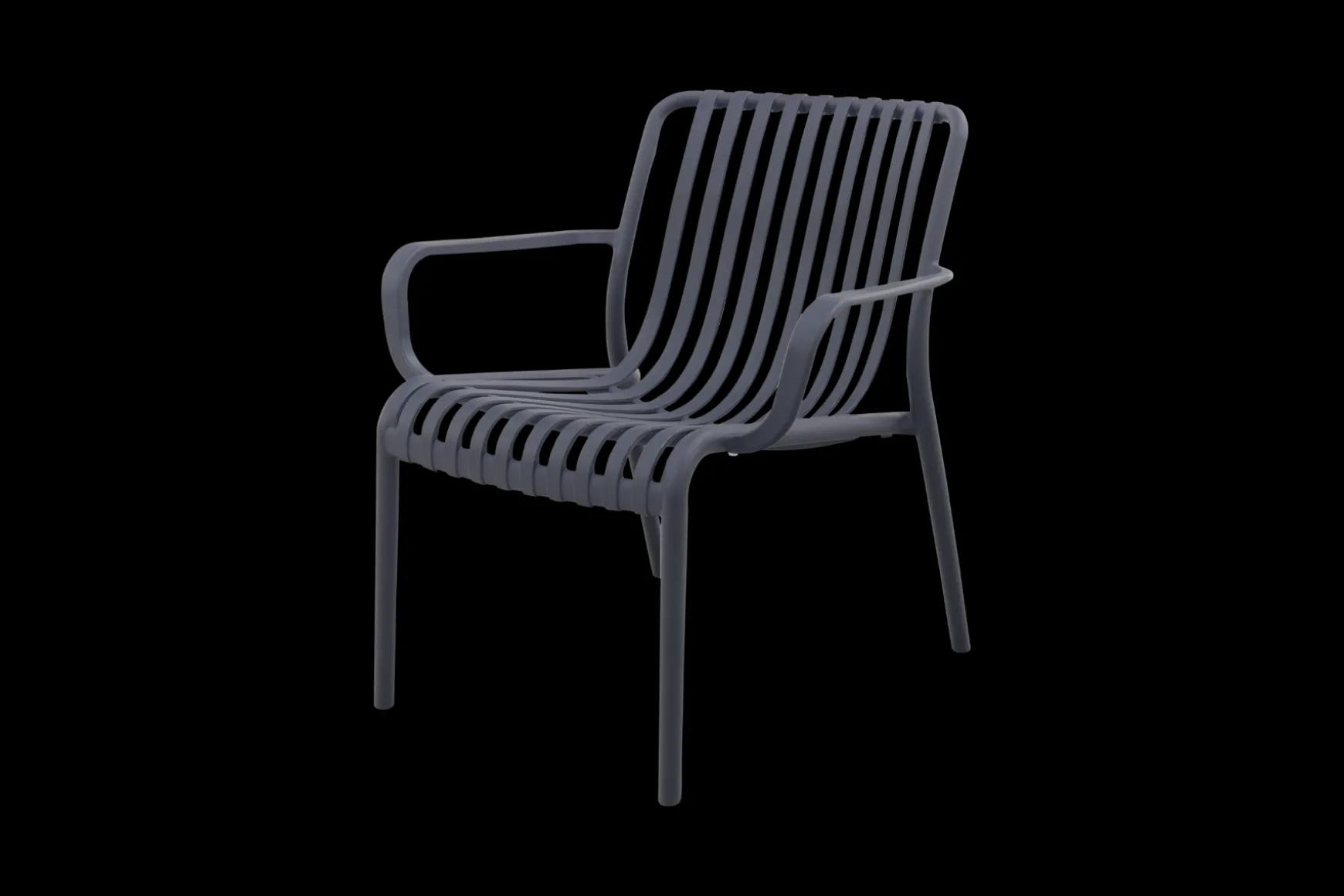 Stripe Loungestoel stapelbaar - Antraciet