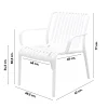 Stripe Loungestoel stapelbaar - Wit