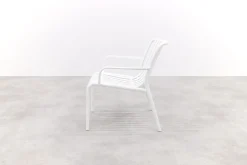 Stripe Loungestoel stapelbaar - Wit