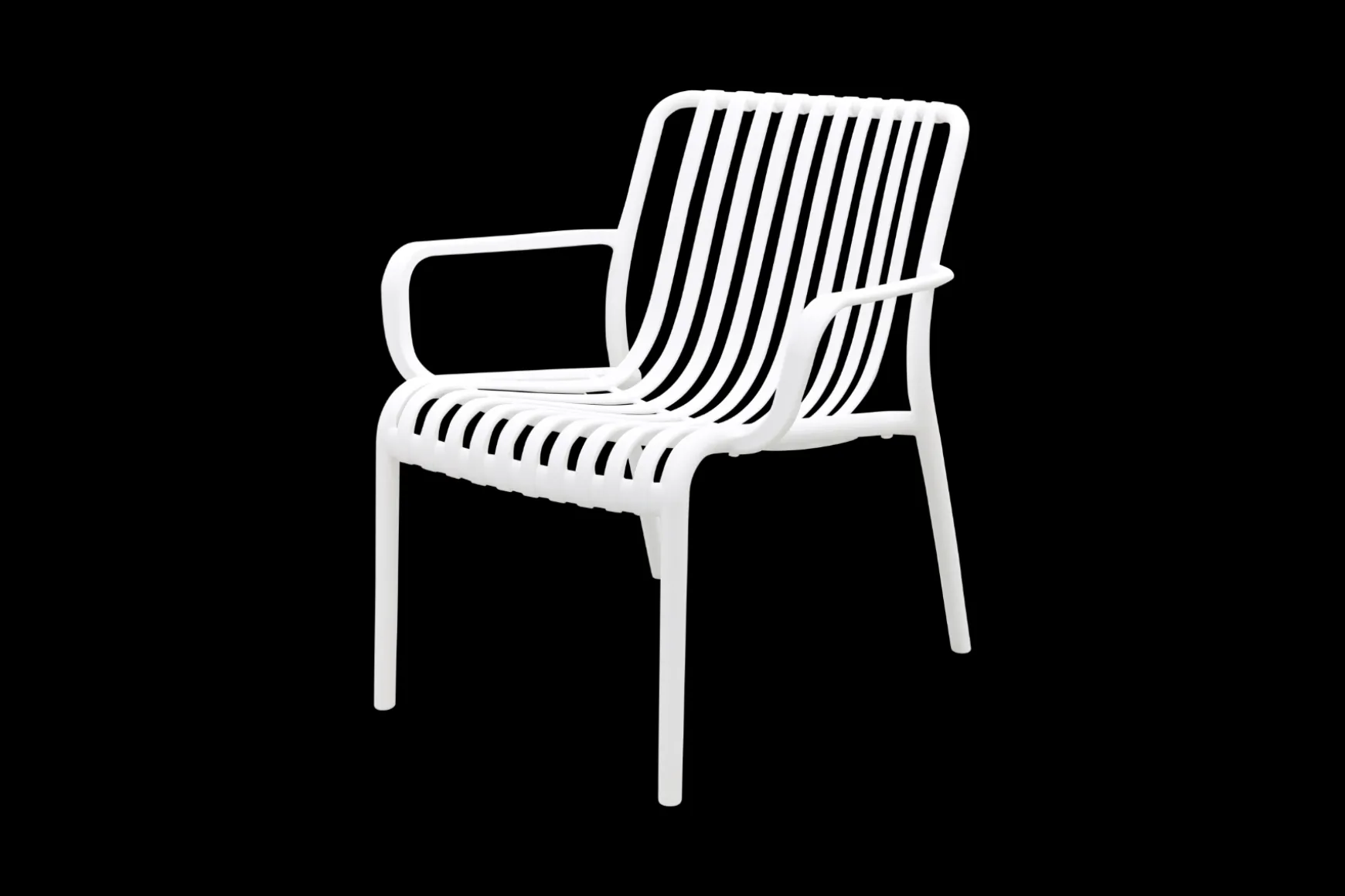 Stripe Loungestoel stapelbaar - Wit