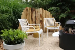 Stripe Loungestoel stapelbaar - Wit