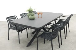 Stripe/Montreal tuinsets - Met uitschuifbare tuintafel - 6 persoons