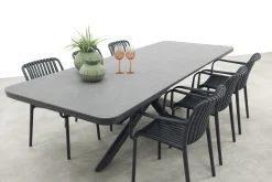 Stripe/Montreal tuinsets - Met uitschuifbare tuintafel - 6 persoons