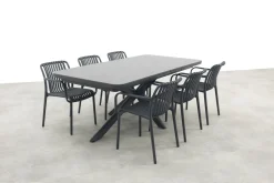 Stripe/Montreal tuinsets - Met uitschuifbare tuintafel - 6 persoons